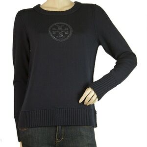 Tory Burch Vintage Black Wool sweater with logo